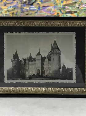 Vintge天隆优雅复古银色实木油画框版画相框摆台拼图定制装裱