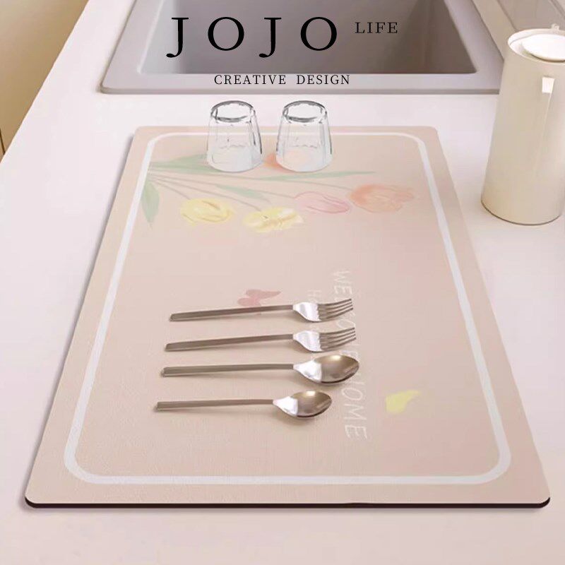 JOJOS L. PD.Ephedr.硅藻泥吸水垫洗手台水池碗筷杯垫子  麻黄,居家布艺,厨房地垫,淘宝优惠券,粉丝福利购,淘宝优惠卷