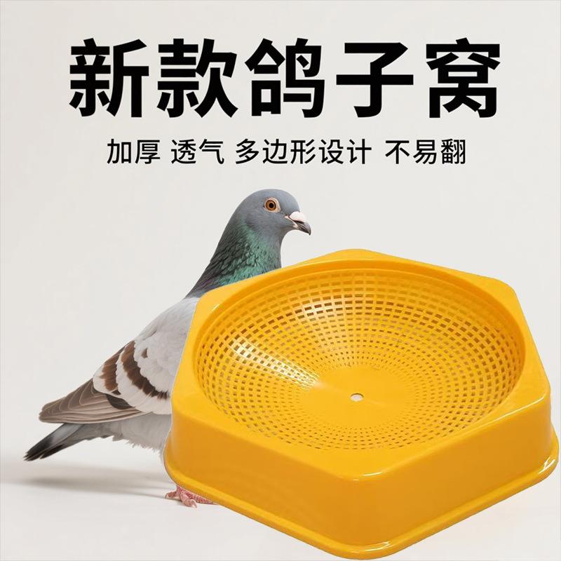 鸽子用品用具蛋窝防侧翻养殖塑料草窝孵蛋信鸽种鸽巢盆鸽子六边窝