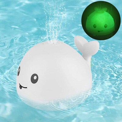 Electric induction water spray ball baby shower light music