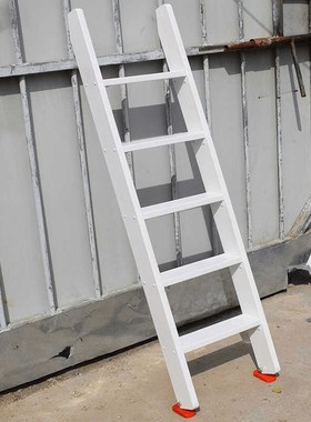 实木白梯子室内直梯儿童上下床白色直梯爬梯登高梯子落地用直梯