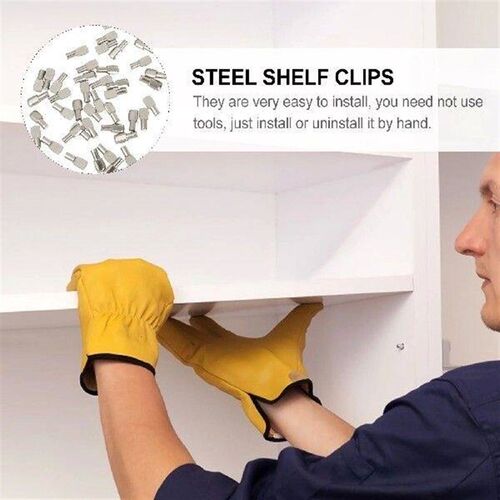 50 Pcs Metal Pong Plate Holder Bookshelves Bookcase Shelves