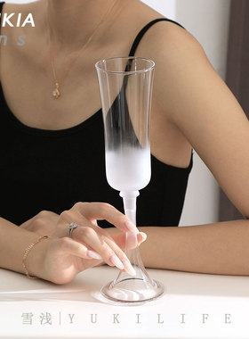 香雾楚腰轻束素中古vintge高脚杯子香槟杯酒杯 复古水晶玻璃杯