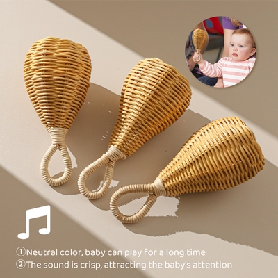 Handmade Rattan Rattles Educational Toys for Kids Crib Mobil