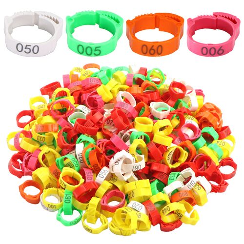 30PCS Chicken Foot Ring Adjustable Size Poultry Leg Digital