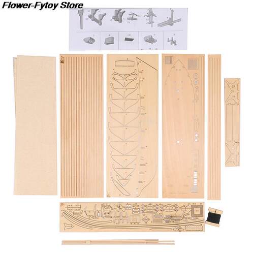 1:70 Port Wooden Sailing Boat Model DIY Kit Ship Assembly Cl