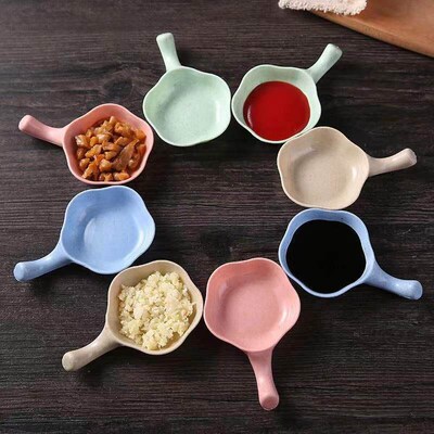 Wheat straw vinegar dish, simple tableware, soy sauce dish,