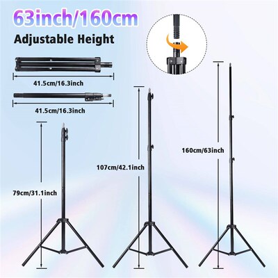 10Inch LED Ring Light, Two Section Adjustable 160cm Tripod,