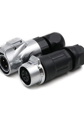 凌科防水航空插头LP全金属微小型公母头对接座插件连接器2-8芯