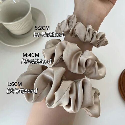 Oversize Satin Scrunchies Elastic Hair Ties Women Girls Big