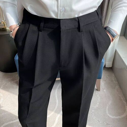 Spring Mens Dress Pants Men High Quality Black Grey Pants
