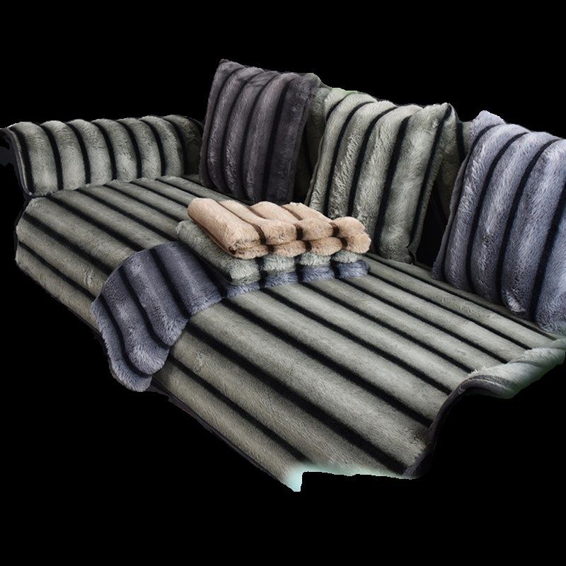 撸猫感毛绒沙发垫冬款防滑坐垫子加厚2023新款沙发罩盖布巾冬季,居家布艺,沙发垫,淘宝优惠券,粉丝福利购,淘宝优惠卷