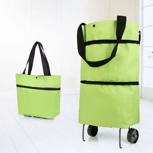 Folding Shopping Pull Cart Trolley Bag With Wheels Foldable