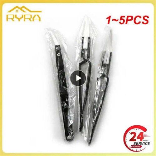 1~5PCS Reverse Tweezers Black Stainless Steel Handle White