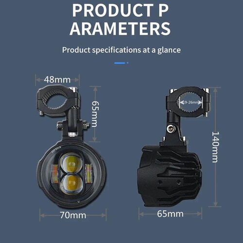 Universal Car Motorcycle Headlight Fog light Moto LED Auxili