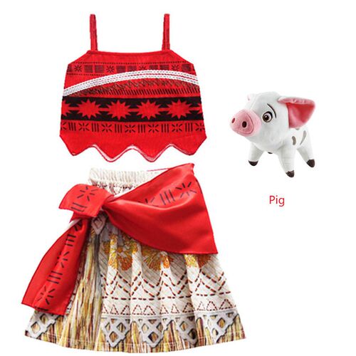 Kids Girls Clothes Cosplay Princess Dress Moana Children Vai