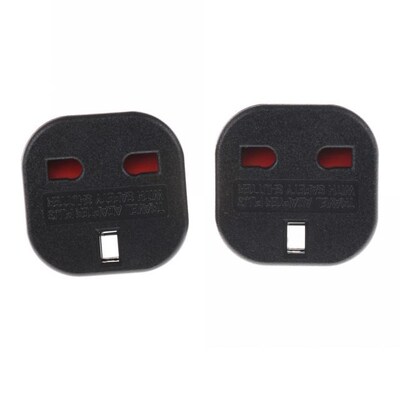 2pcs New UK To European Plug Adapter Socket Plug Converter T