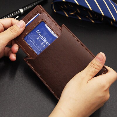 2023 New Mens Wallet Leather Bifold Wallet Slim Fashion Cre