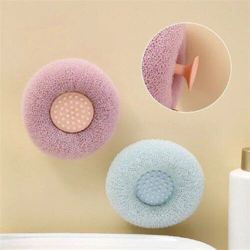 1PC Round Suction Cup Shower Ball Super Soft Massage Bath