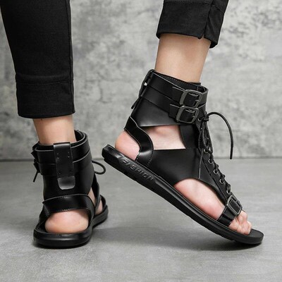 Gladiator Sandals Shoes for Men Walking Summer Cork Roman