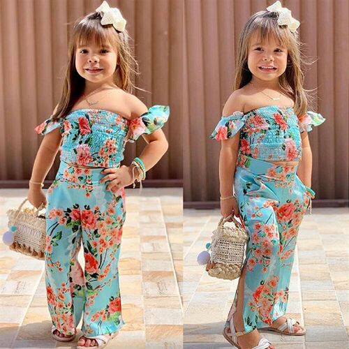 Toddler Kid Baby Girl Floral Summer Clothes Set 2pcs Off Sho
