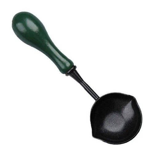 Frosting Sealing Wax Spoon with Wood Handle - Double Mouth