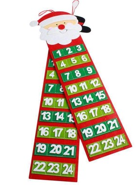 Santa Claus Snowmen Christmas Advent Calendar Door Wall Wind