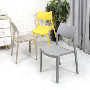 塑料椅子加厚家用靠背椅子可叠放商用餐厅加强久坐舒服耐磨餐桌椅