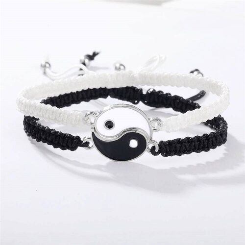 1 Set of 2 Simple Tai Chi Bagua Black and White Yin and Yang