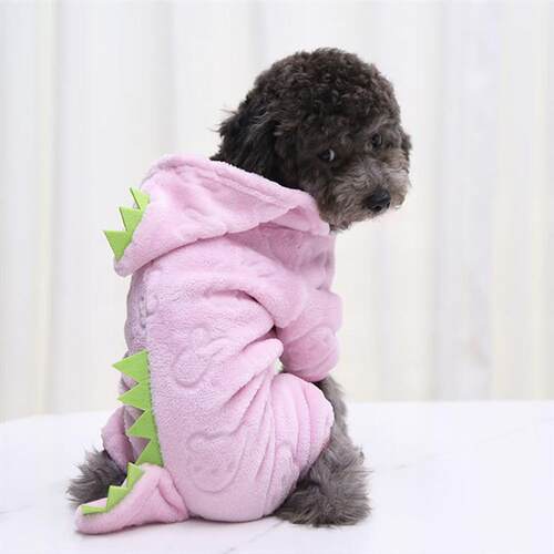 Pet Cat Clothes Puppy Dog Cat Funny Dinosaur Costume Winter
