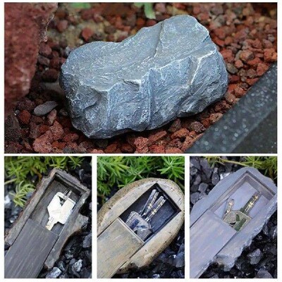 Creative Fake Stone Novelty Stone Key Storage Box Simulated