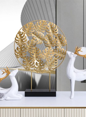 创意麋鹿屏风搭配装饰艺术品家居玄关电视剧柜装饰品亲友结婚送礼