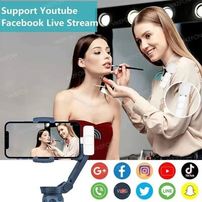 Wireless Lavalier Mic Audio Video Recording Mini Replaceable
