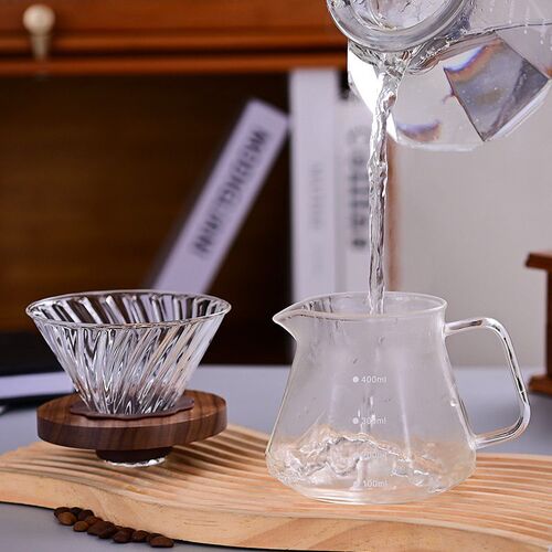 Glass ffee Filter Cup Sharing Pot Hand Brewed ffee Pot Set D
