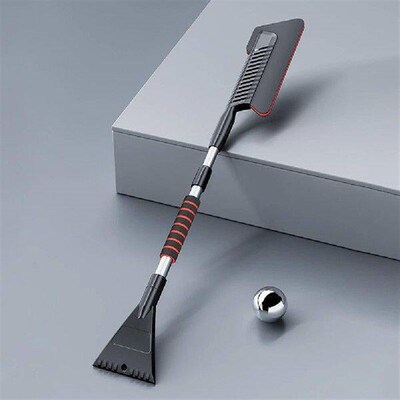3 In 1 Extendable Ice Scraper with Foam Handle Detachable