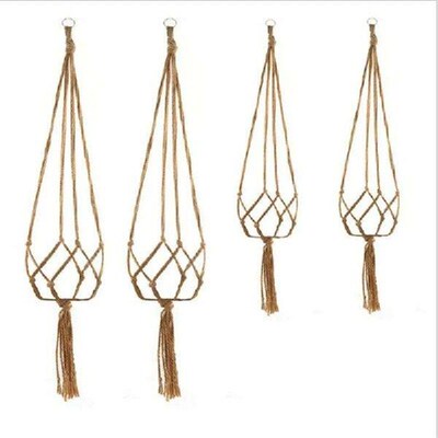 Flower Pot Hemp Rope Hanging Net Straw Macrame Plant Hanger
