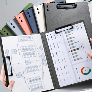 1pc A4 File Folders, Documents Organizer, Clipboard With Cov