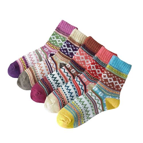 Wool Socks Thickened Warm Ethnic Thick Line Socks Ladies Sto