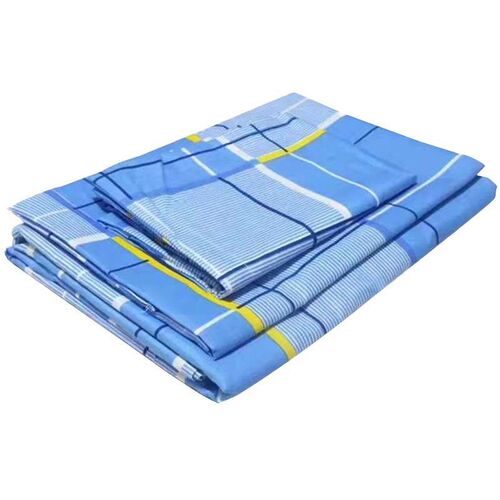 Staff dormitory three-piece plaid bed sheet quilt cover pill