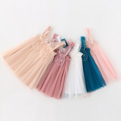 Birthday Strap Dress For Baby Girl Clothes Summer 3D Angel W