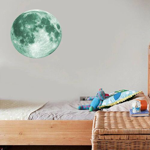 30cm Luminous Moon 3D Wall er For Kids Room Living Room Deco