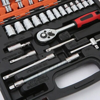 46/53 Piece/Set 1/4-Inch NEW Car Repair Tool Kit  Socket Set