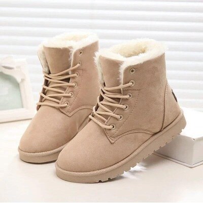 2024 Women Winter Snow Boots Warm Flat Plus Size Platform La