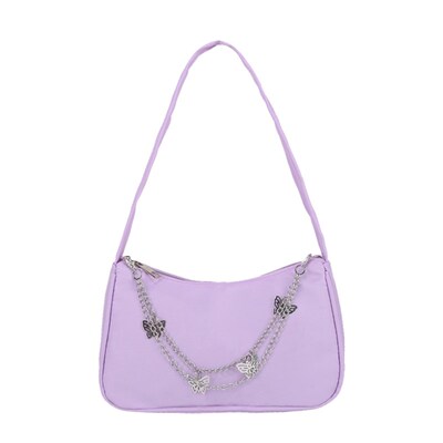 Fashion Women Small Shoulder Underarm Bag PU Leather & Nylon