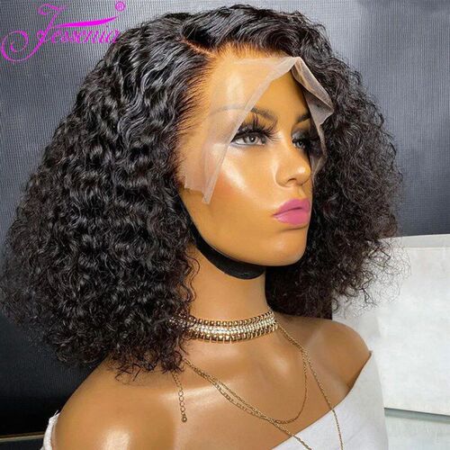 Kinky Curly Bob Cheap Wig Lace Frontal Human Hair Wigs Brazi