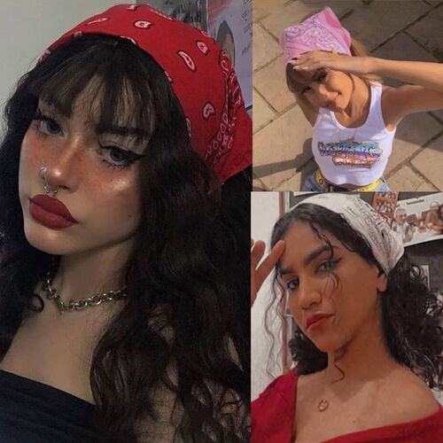 Fashion Bohemian Print Bandana Hair Bands for Women Girls Tu