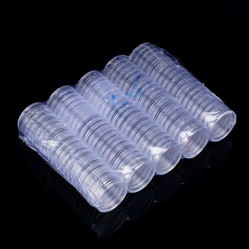 10/25/50/100Pcs 19-33mm Transparent Coin Cases Holder Coin C