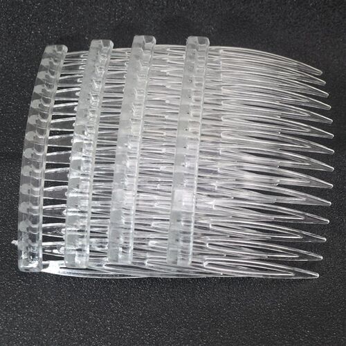 10 Clear Plastic Hair Clips Side Combs Pin Barrettes 70X40mm