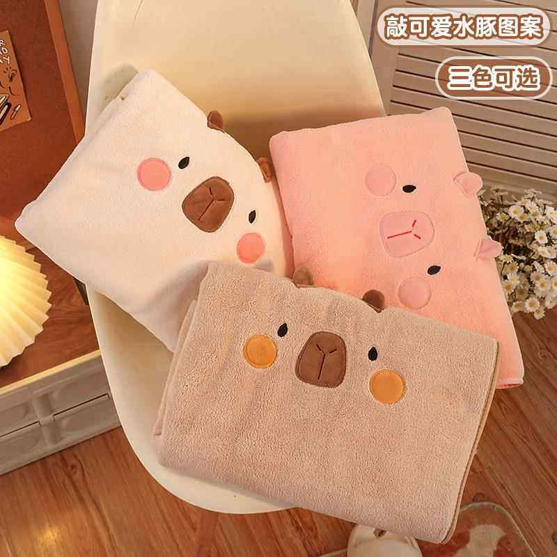 浴巾202新款女加大尺寸吸水速干浴袍卡通可爱不掉毛加厚柔软裹巾