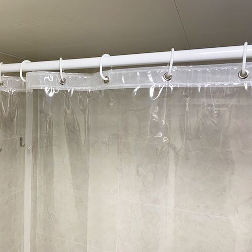 Shower Curtain Transparent Bath Waterproof White Plastic浴帘